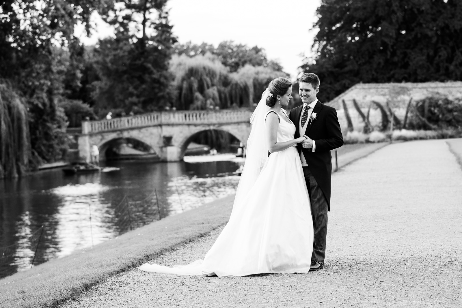 Joyful confetti wedding portrait